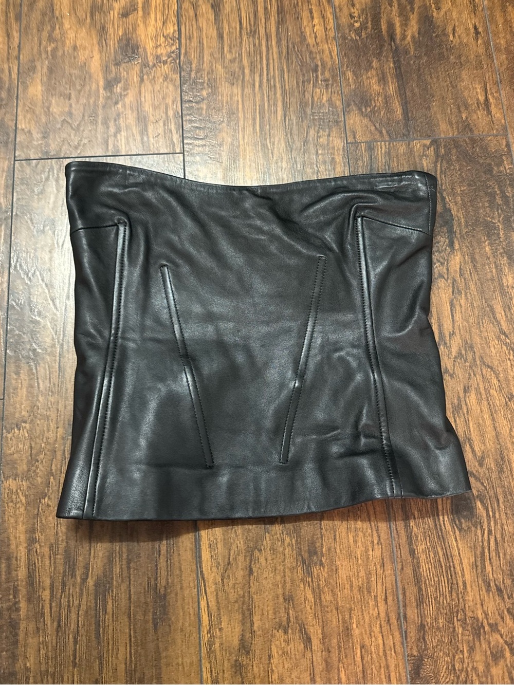 Leather corset top